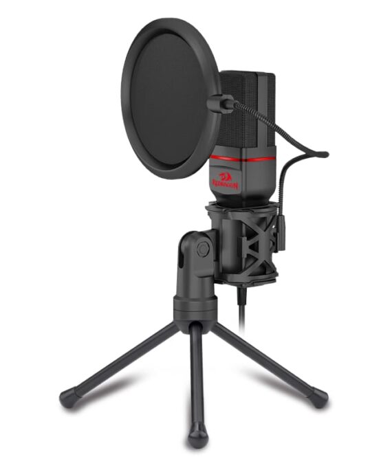 REDRAGON SEYFERT 3.5mm Aux Gaming Mic and Tripod - Black