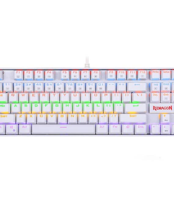 REDRAGON KUMARA Mechanical 87 Key|RGB Backlit Gaming Keyboard - White