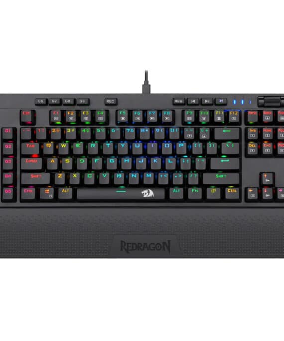 Redragon K588 RGB Pro BROADSWORD TKL Mechanical Wired Gaming Keyboard - Black