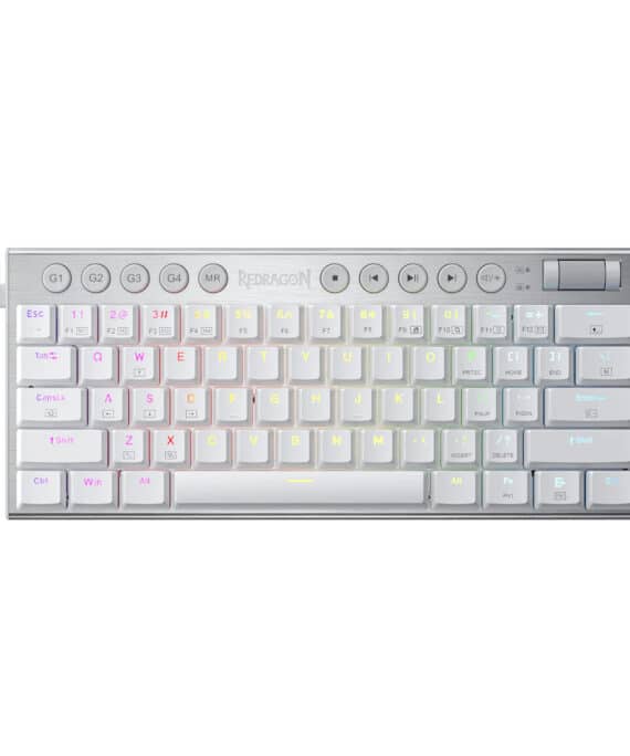Redragon K632 HORUS Mini 60% RGB Wired Gaming Keyboard – White