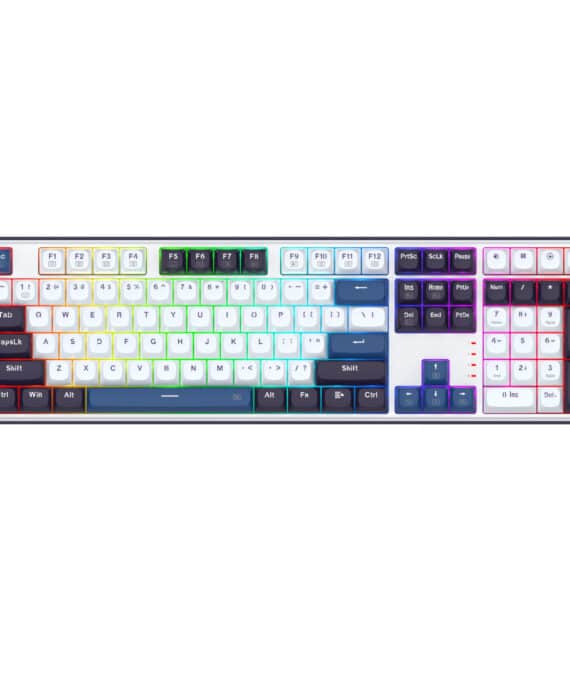 Redragon K689 WYVERN RGB Wired Mechanical Keyboard - White/Black