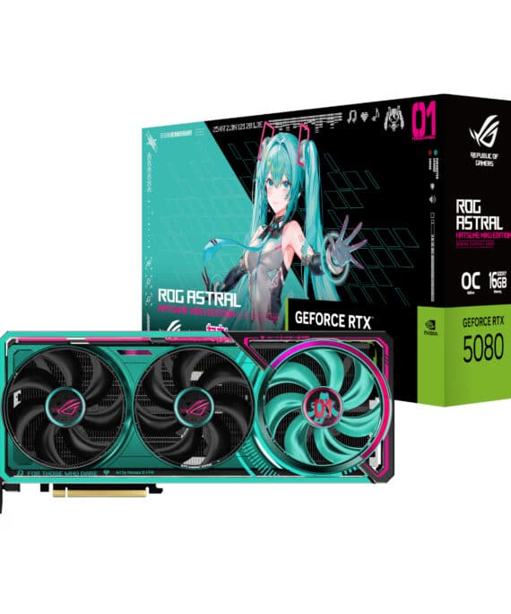 Asus ROG Astral GeForce RTX 5080 16GB GDDR7 OC Hatsune Miku Graphics Card