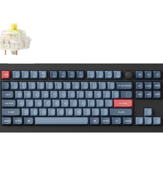 Keychron V3 Max QMK/VIA 80% Wireless Custom Mechanical Keyboard (Banana Switch) – Carbon Black