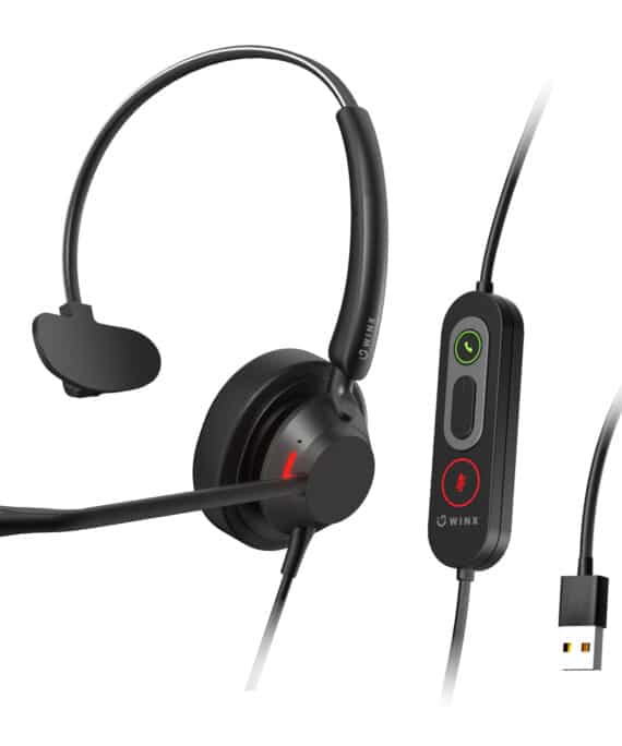 WINX CALL Pro 2 Mono AI Noise Cancelling Headset
