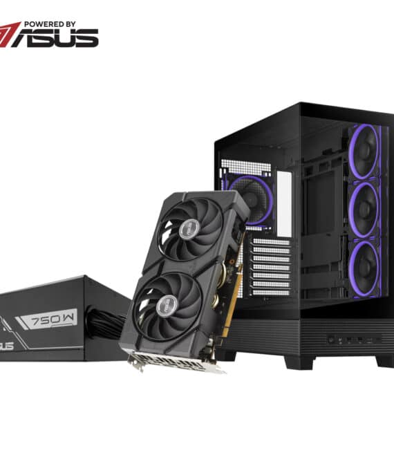 Asus UWM 2 Gaming Chassis/Graphics Card/Power Supply Combo (A31 PLUS | RX 7600 | PRIME 750W)