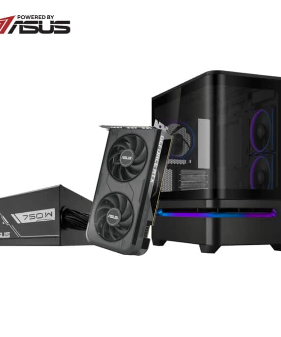 Asus UWM 1 Gaming Chassis/Graphics Card/Power Supply Combo (AP202 ARGB | RTX 5050 | PRIME 750W)