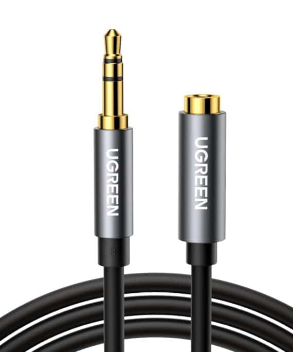 UGREEN AV118 3.5mm AUX Extension Cable 1m – Male to Female –(Black)
