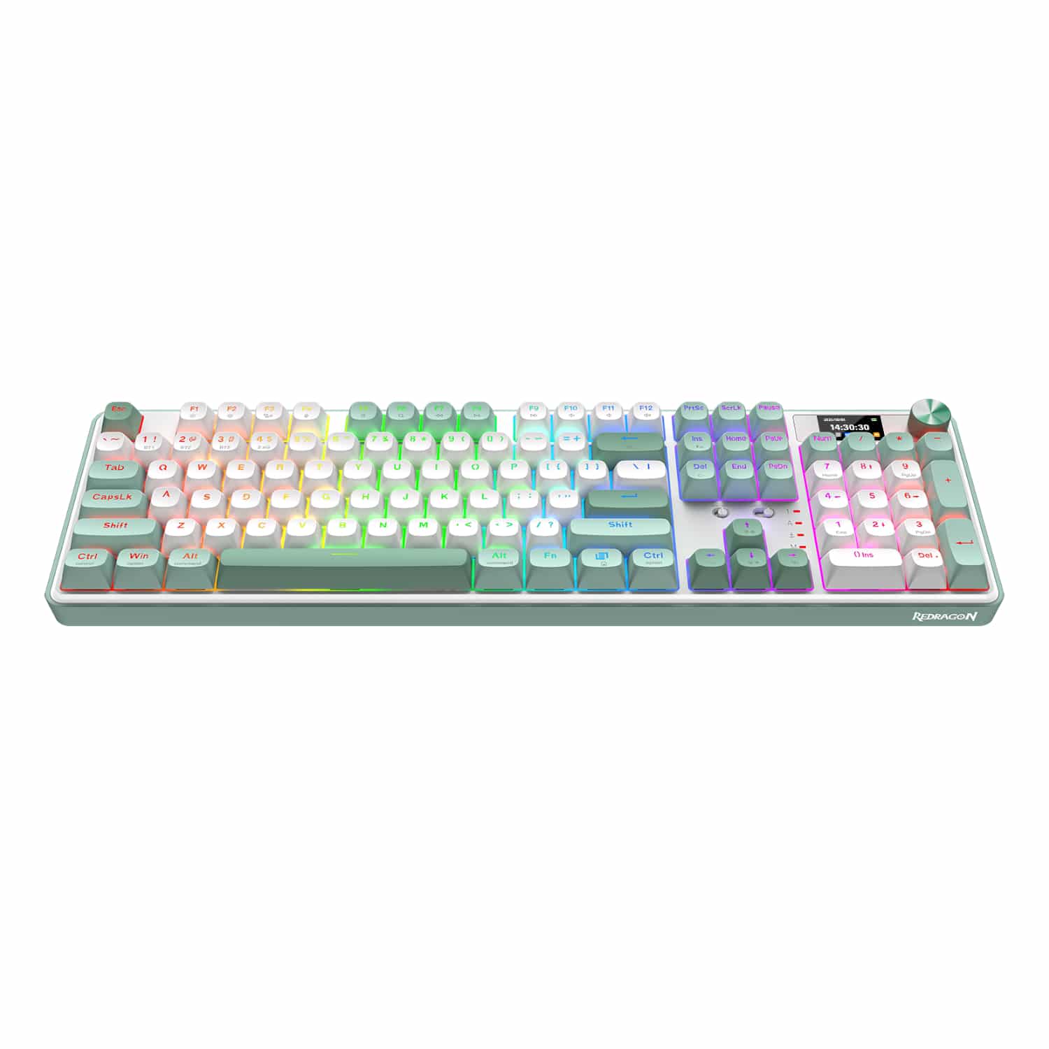 Redragon Wyvern K761 Pro Full-Size Rgb Wireless Mechanical Gaming Keyboard - White/Green 1 Redragon Wyvern K761 Pro Full-Size Rgb Wireless Mechanical Gaming Keyboard - White/Green