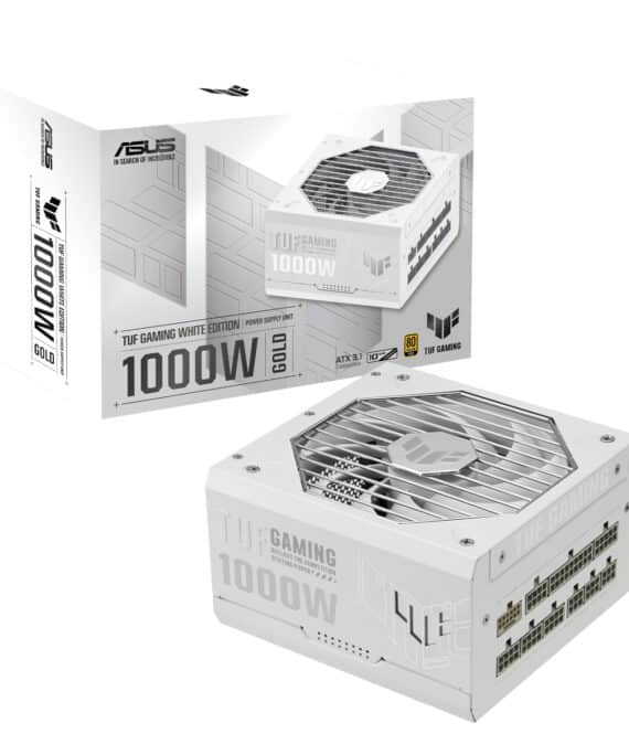 Asus TUF Gaming 1000W 80 PLUS Gold ATX Modular Power Supply - White