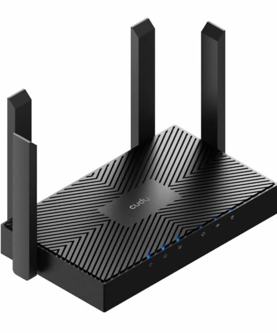 Cudy AX3000 5-Port Gigabit Dual-Band Wi-Fi 6 Mesh Router – Black