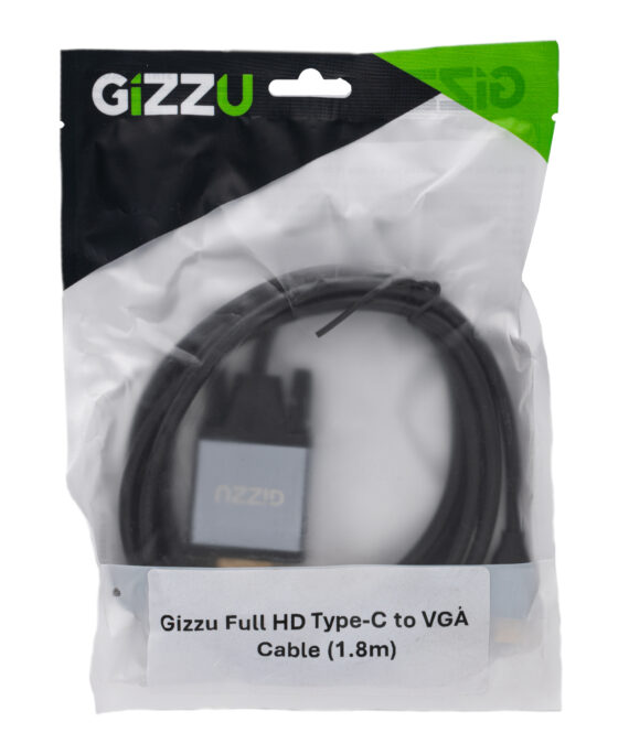 Welcome To Adgear.co.za 8 Gizzu Full Hd Type-C To Vga Cable (1.8M) - Black