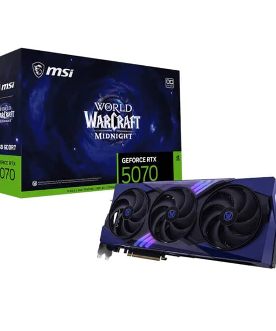 MSI GeForce RTX 5070 12GB World of Warcraft MIDNIGHT VOID EDITION OC Graphics Card