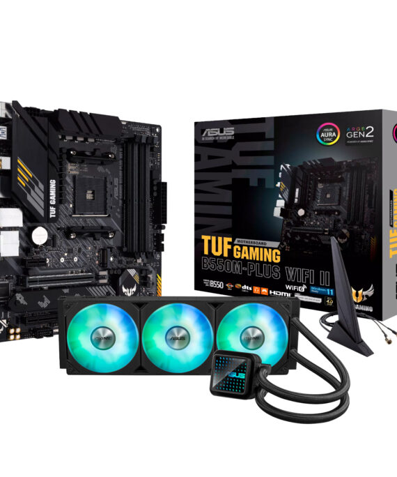 Welcome To Adgear.co.za 7 Asus Tuf Gaming B550M-Plus Wifi Ii And Asus Prime Lc 360 Argb Liquid Cpu Cooler Bundle