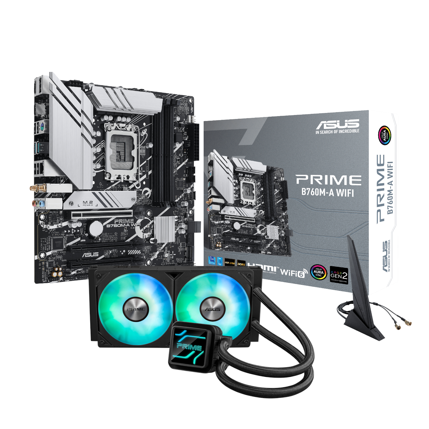 Asus Prime B760M-A Wifi Lga1700 And Asus Prime Lc 240 Argb Liquid Cpu Cooler Bundle 1 Asus Prime B760M-A Wifi Lga1700 And Asus Prime Lc 240 Argb Liquid Cpu Cooler Bundle