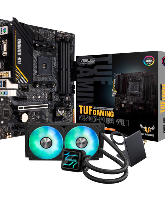 Welcome To Adgear.co.za 12 Asus Tuf Gaming A520M-Plus Wifi Am4 And Asus Prime Lc 240 Argb Liquid Cpu Cooler Bundle