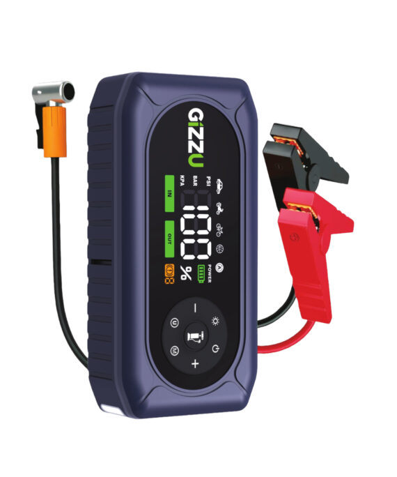 Gizzu 4-In-1 Jump Starter And Air Compressor