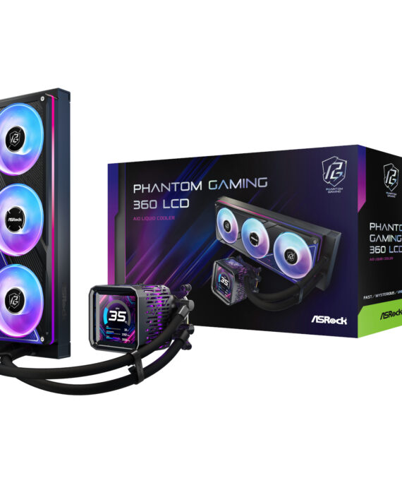 Welcome To Adgear.co.za 3 Asrock Phantom Gaming 360 Lcd All-In-One Liquid Cpu Cooler - Black