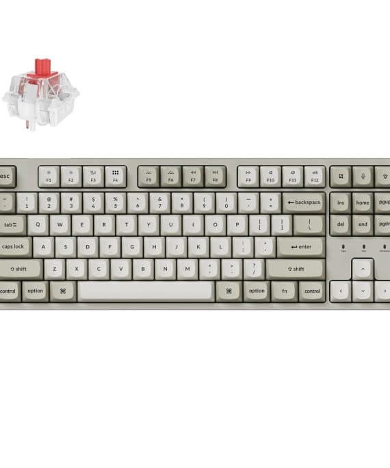 Keychron C1 Pro 8K 80% Super Red Hot-Swappable Rgb Wired Mechanical Keyboard