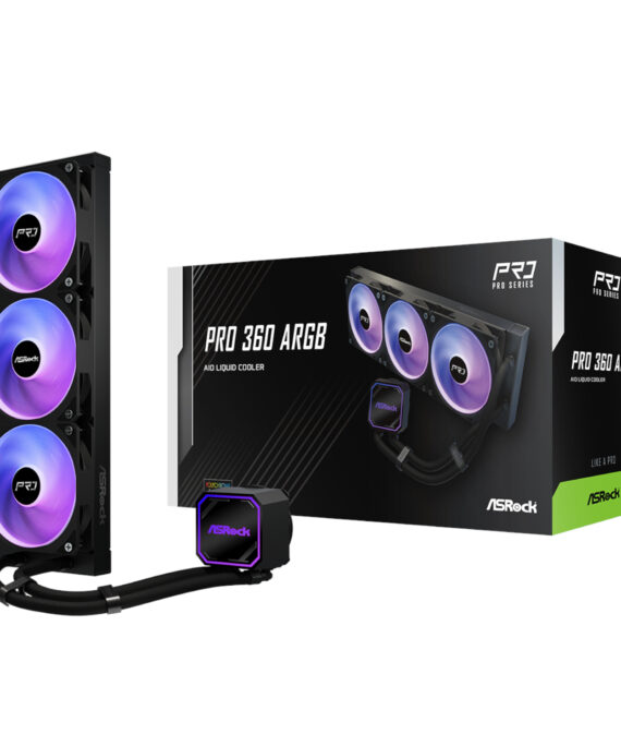 ASRock PRO 360 ARGB All-in-one Liquid CPU Cooler - Black