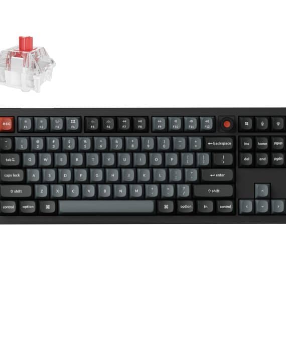 Keychron V3 Ultra 80% 8K Red Switch Hot-Swap Rgb Wireless Keyboard - Black