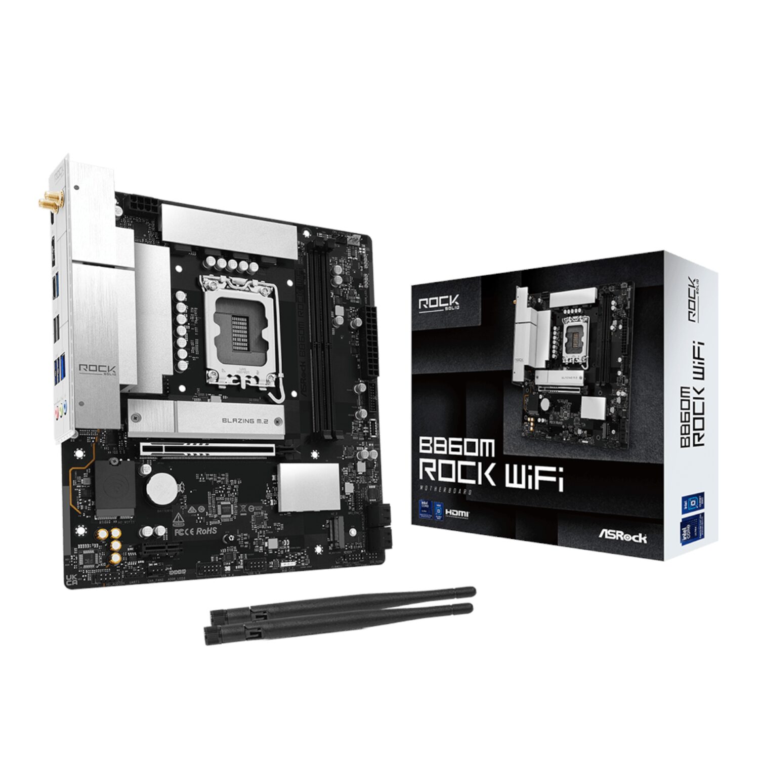 Asrock B860M Rock Wifi Intel Lga1851 Matx Gaming Motherboard 1 Asrock B860M Rock Wifi Intel Lga1851 Matx Gaming Motherboard