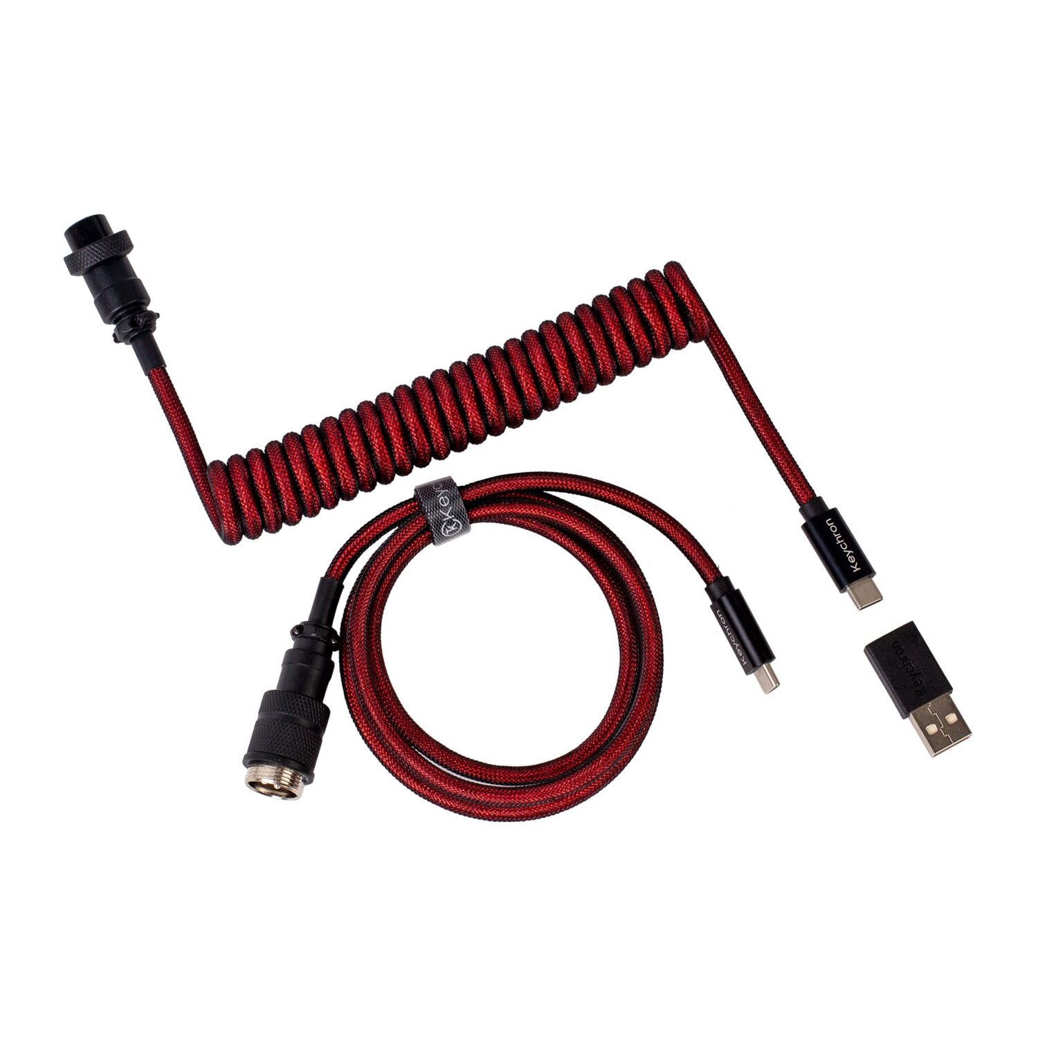 Keychron Coiled Aviator Cable - Red 1 Keychron Coiled Aviator Cable - Red