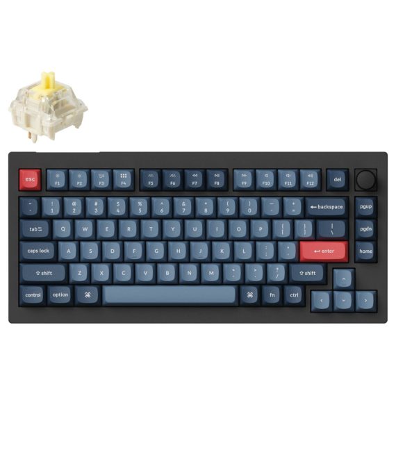 Keychron V1 Max QMK/VIA Wireless Custom Mechanical Keyboard | BANANA Switches – Black