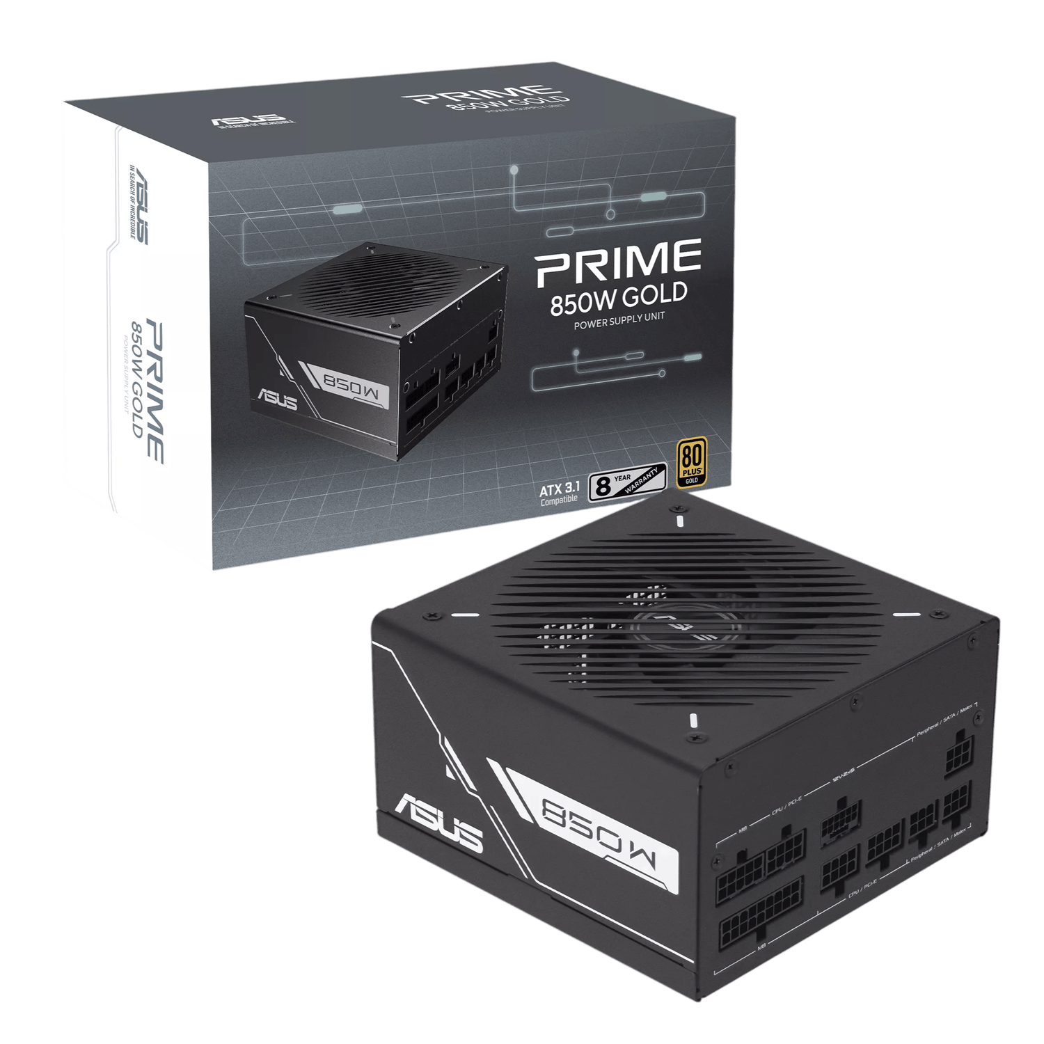 Asus Prime 850W 80Plus Gold Black Edition Pcie 5.0 Modular Power Supply 1 Asus Prime 850W 80Plus Gold Black Edition Pcie 5.0 Modular Power Supply