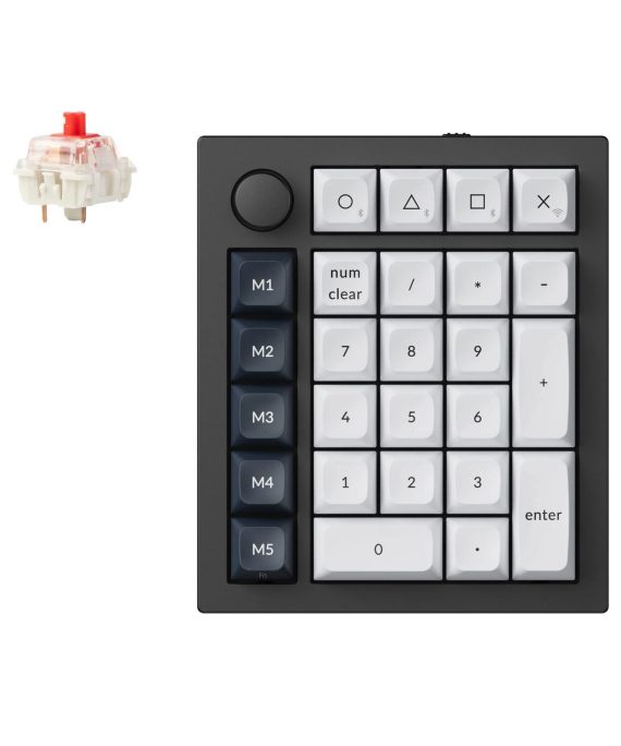 Keychron Q0 Max QMK Gateron Jupiter Red RGB Wireless Custom Number Pad Carbon Black