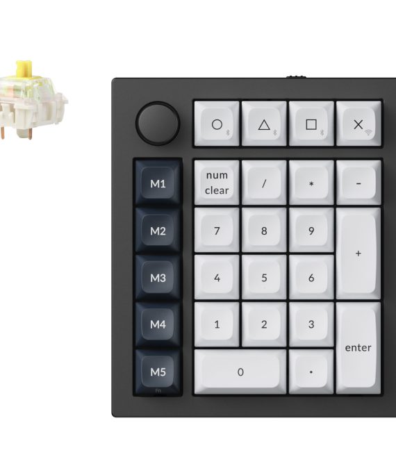 Keychron Q0 Max QMK Gateron Jupiter Banana RGB Wireless Custom Number Pad Shell White