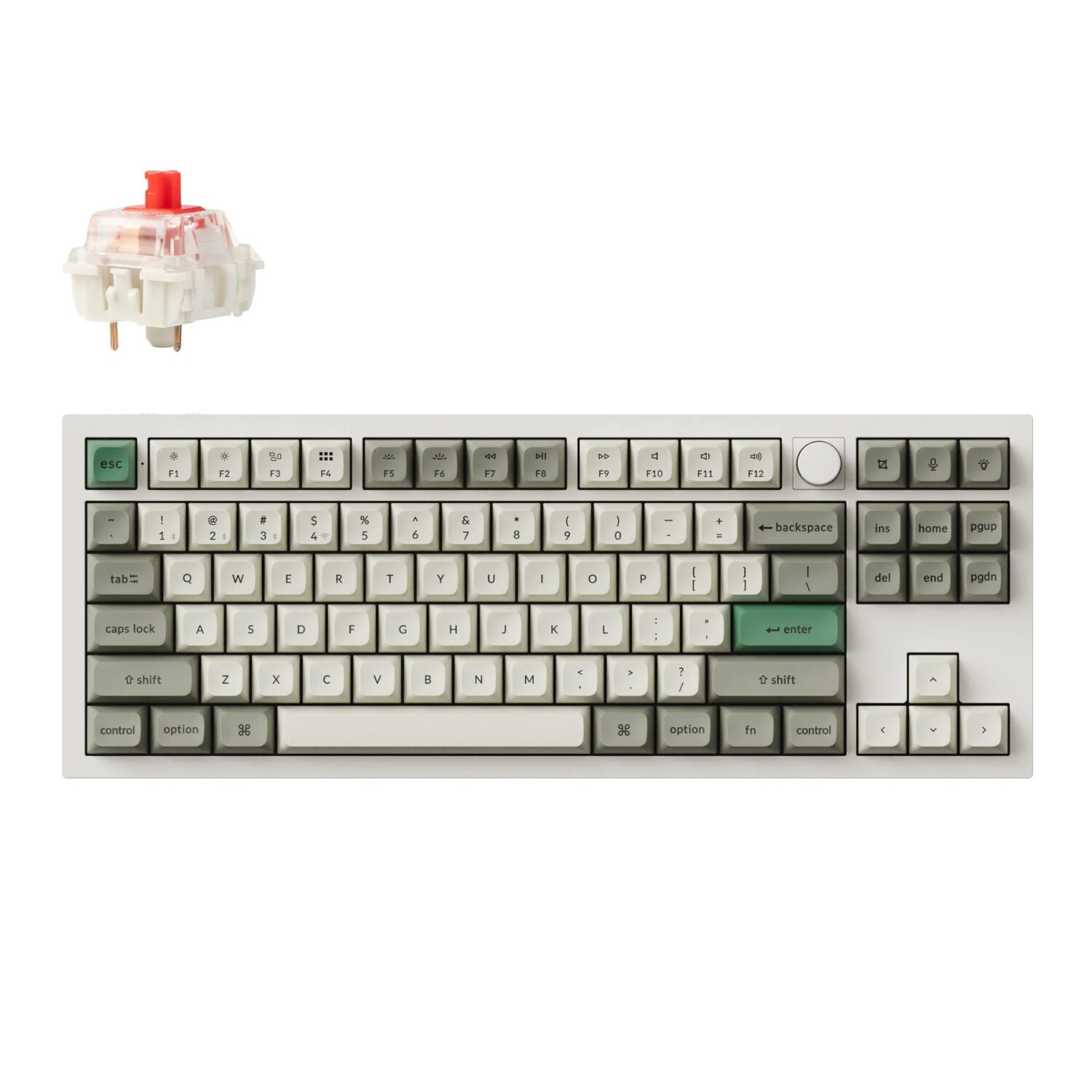 Keychron Q3 Max 80% Full Assembled Knob Red Switch Hot-Swap Gateron Jupiter Rgb Wireless Keyboard - Shell White 1 Keychron Q3 Max 80% Full Assembled Knob Red Switch Hot-Swap Gateron Jupiter Rgb Wireless Keyboard - Shell White