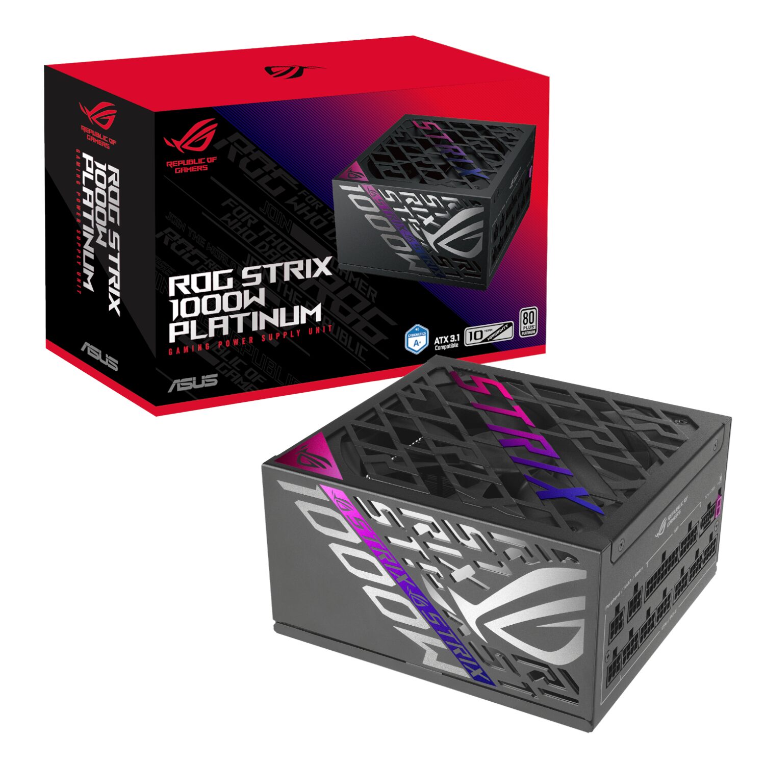 Asus Rog Strix 1000W 80 Plus Platinum Atx 3.1 Fully-Modular Power Supply